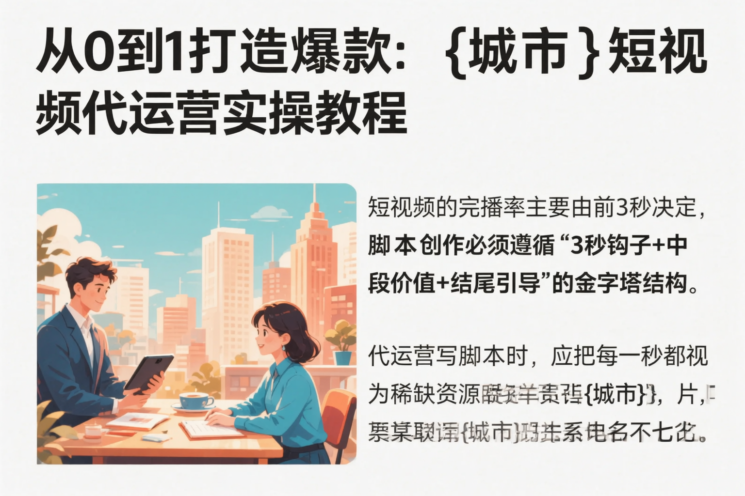 从0到1打造爆款：保定短视频代运营实操教程