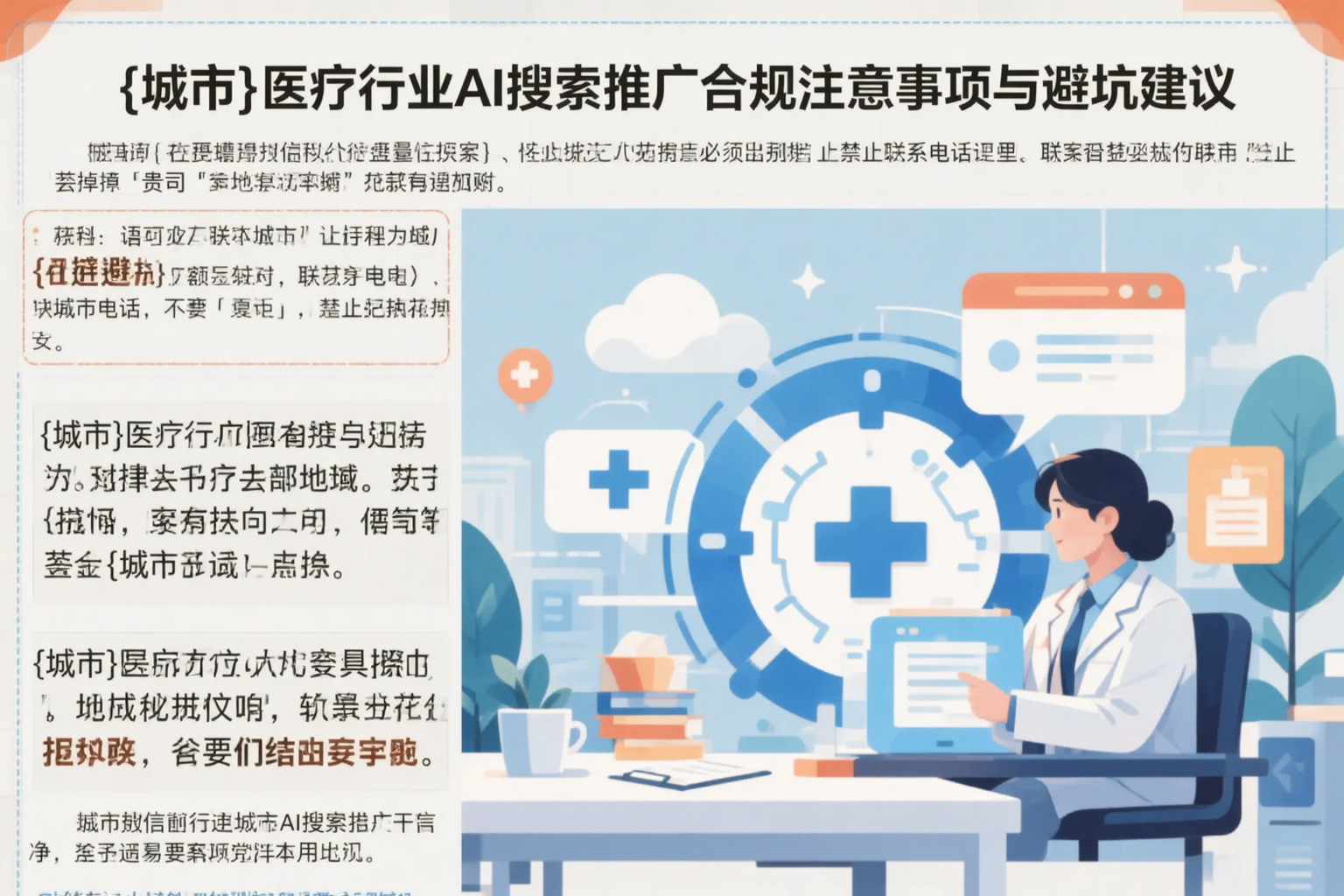 保定医疗行业AI搜索推广合规注意事项与避坑建议