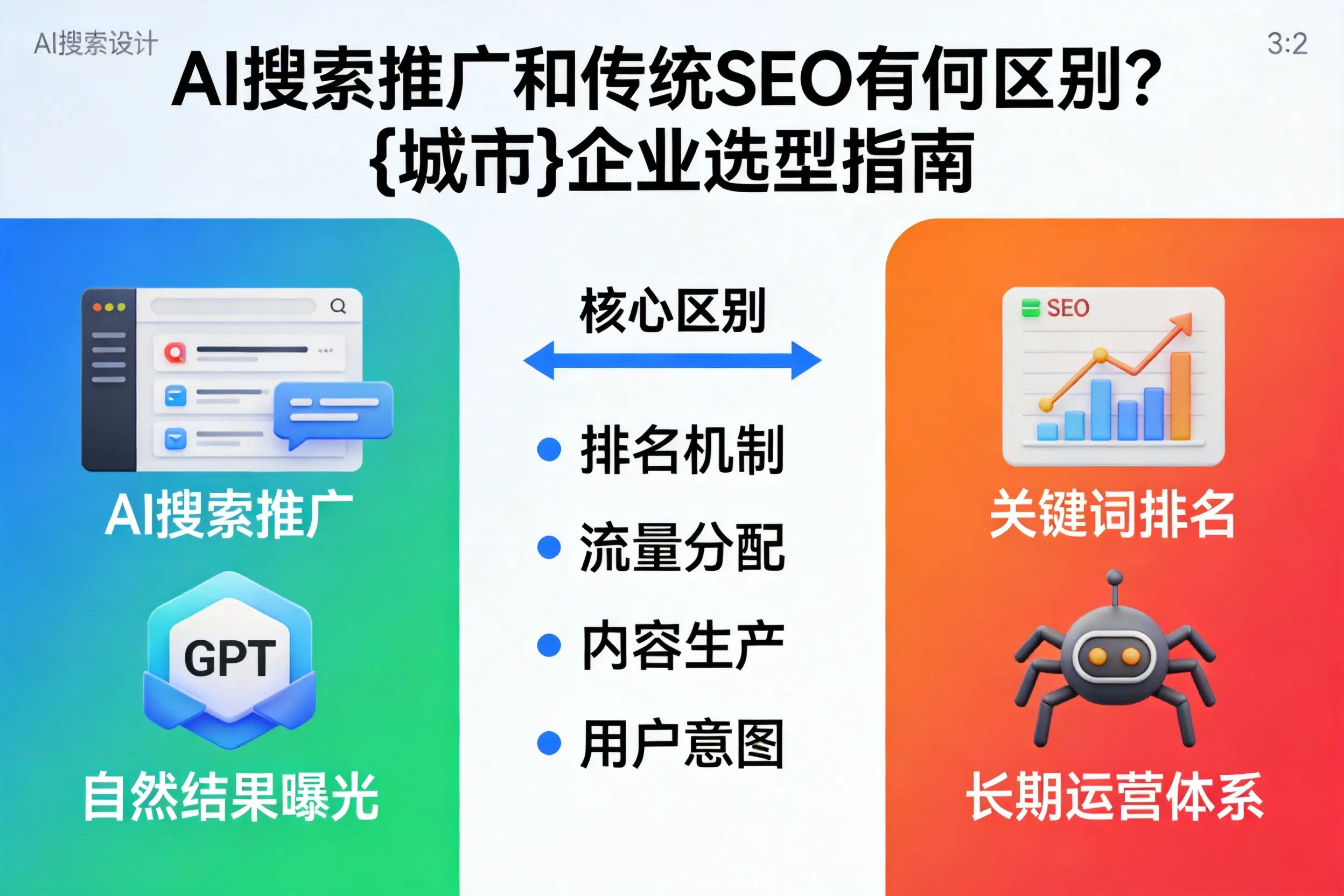 AI搜索推广和传统SEO有何区别？保定企业选型指南