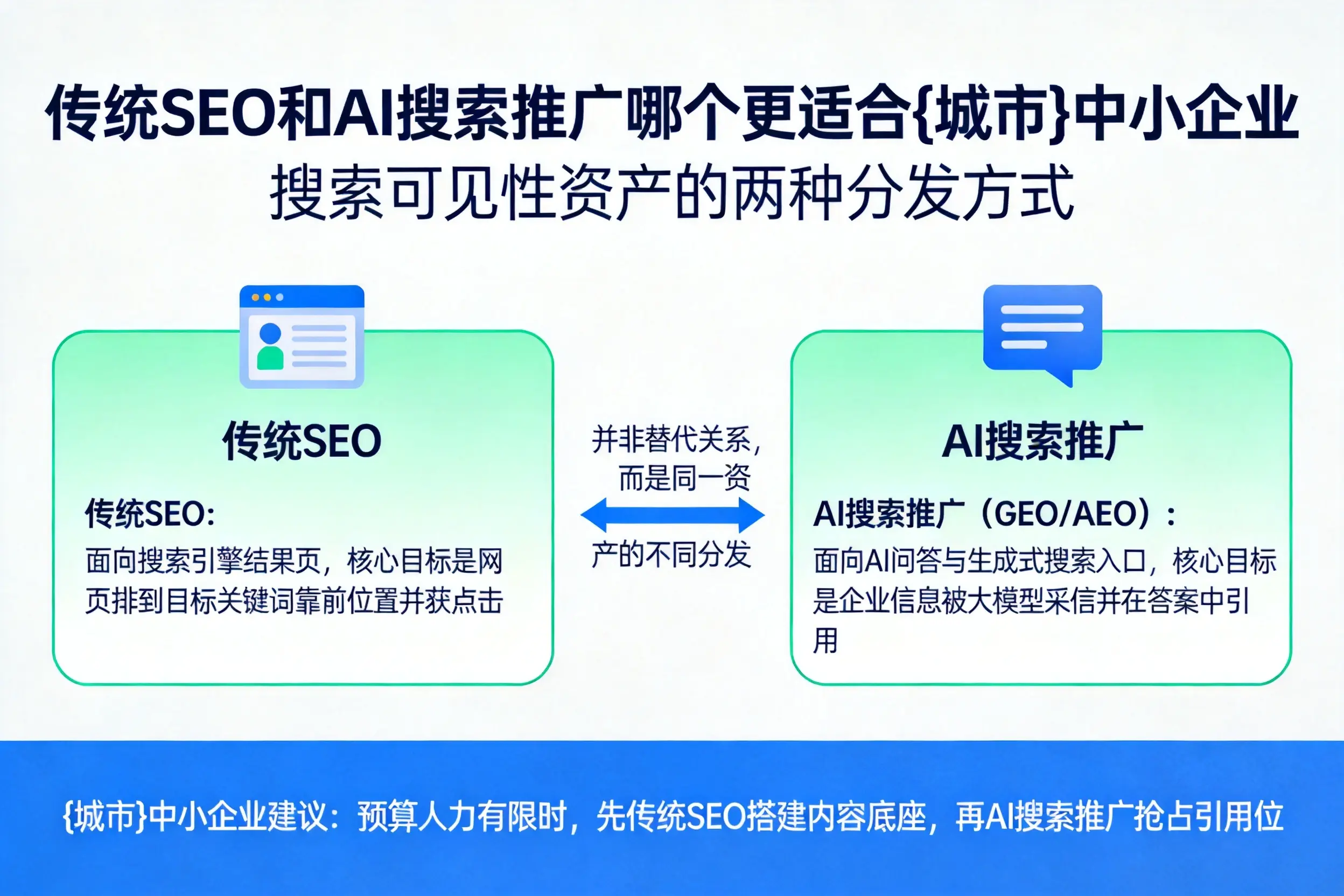 传统SEO和AI搜索推广哪个更适合保定中小企业