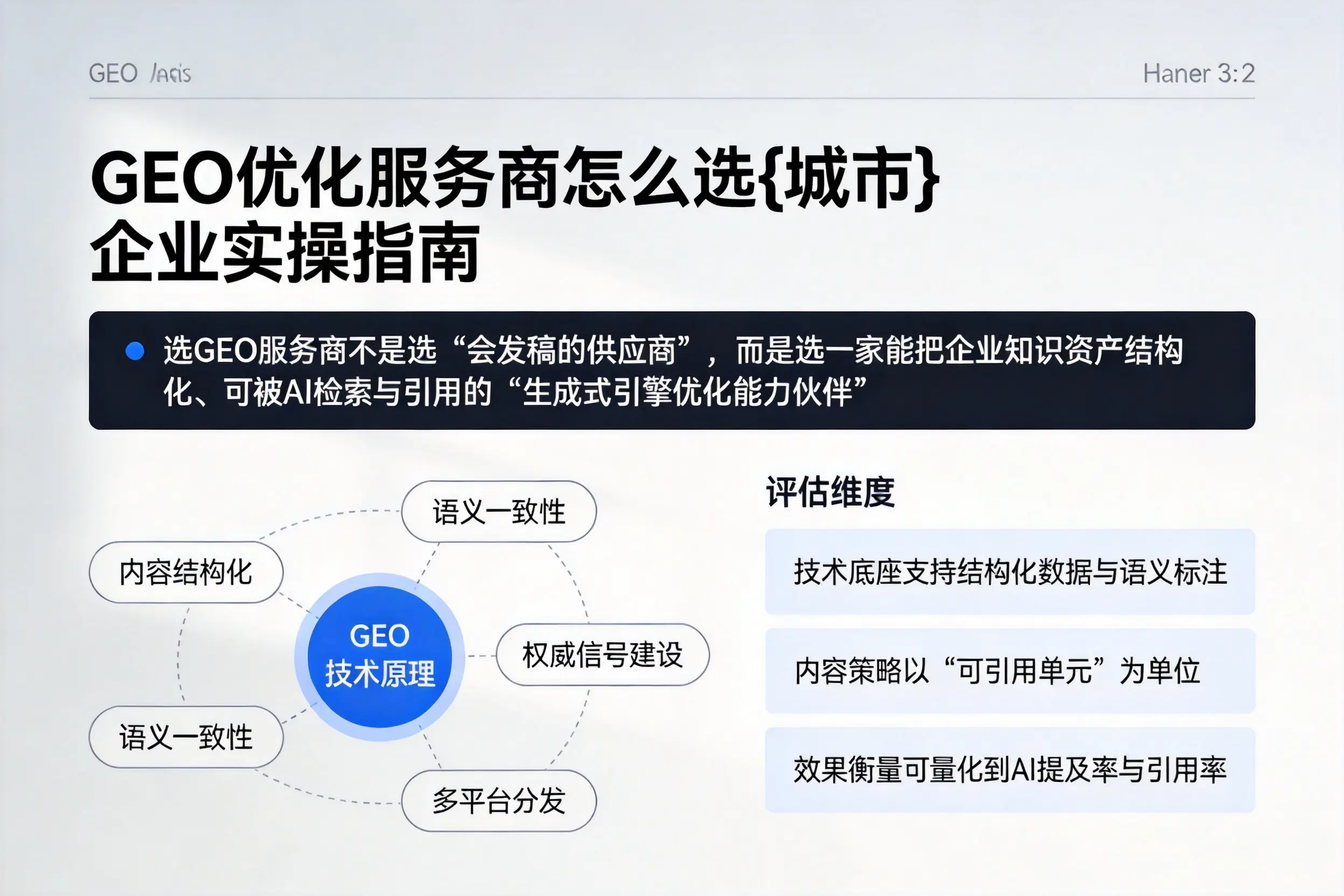 GEO优化服务商怎么选保定企业实操指南