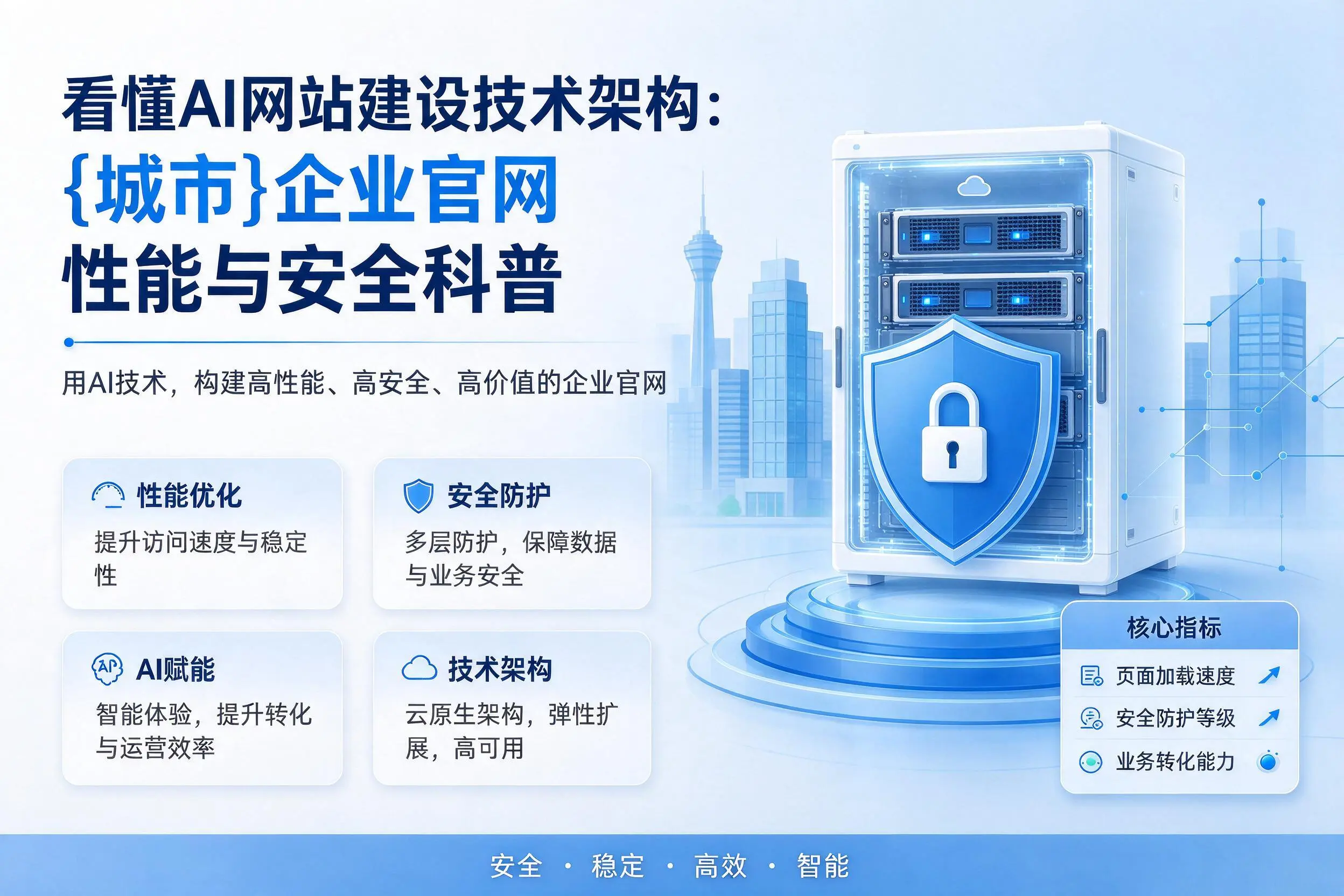 看懂AI网站建设技术架构:保定企业官网性能与安全科普