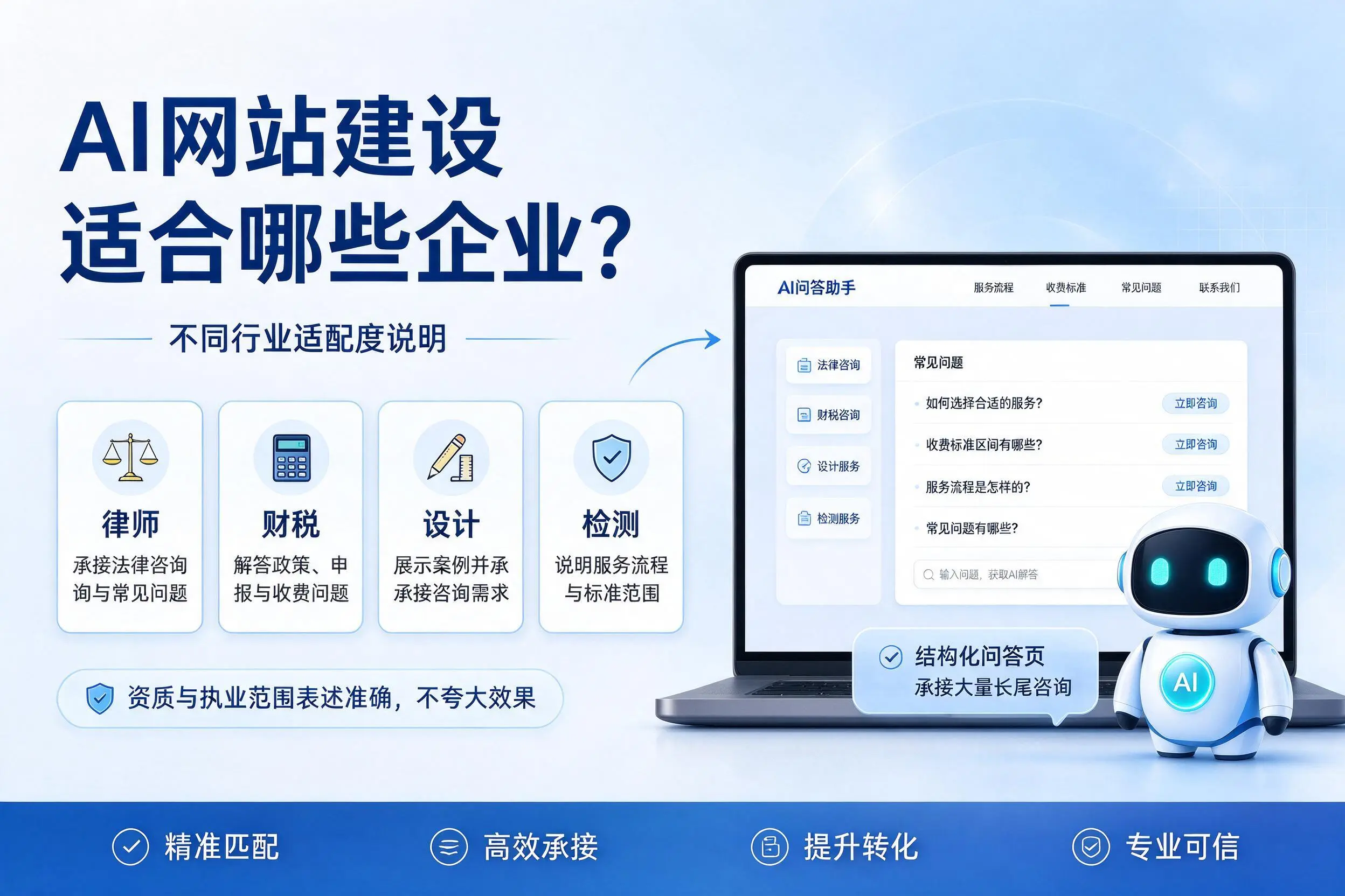 AI网站建设适合哪些企业？保定不同行业适配度说明